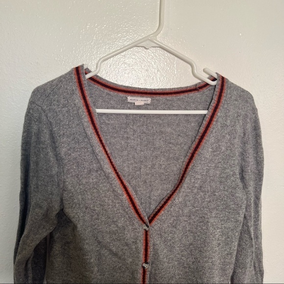 Melrose and Market Cardigan Sweater Gray Stripe - Picture 2 of 10